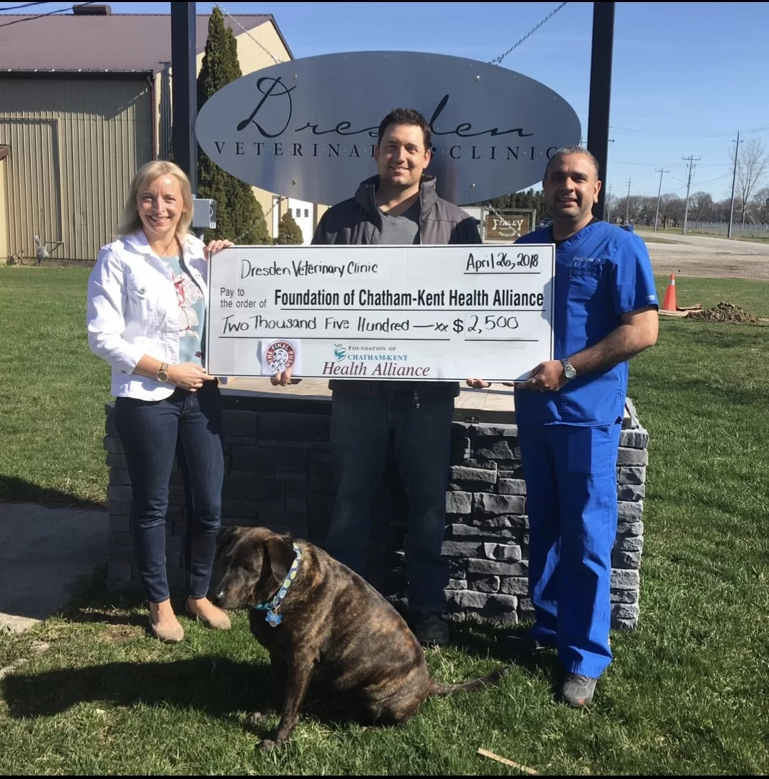 $2500 Donation to Foundation of Chatham Kent Health Alliance for the new CT Scan.